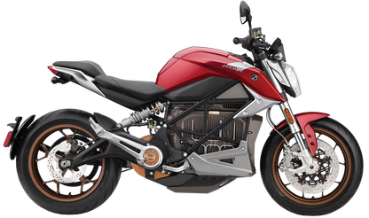 Rød SR-F elmotorsykkel fra Zero hovedbilde