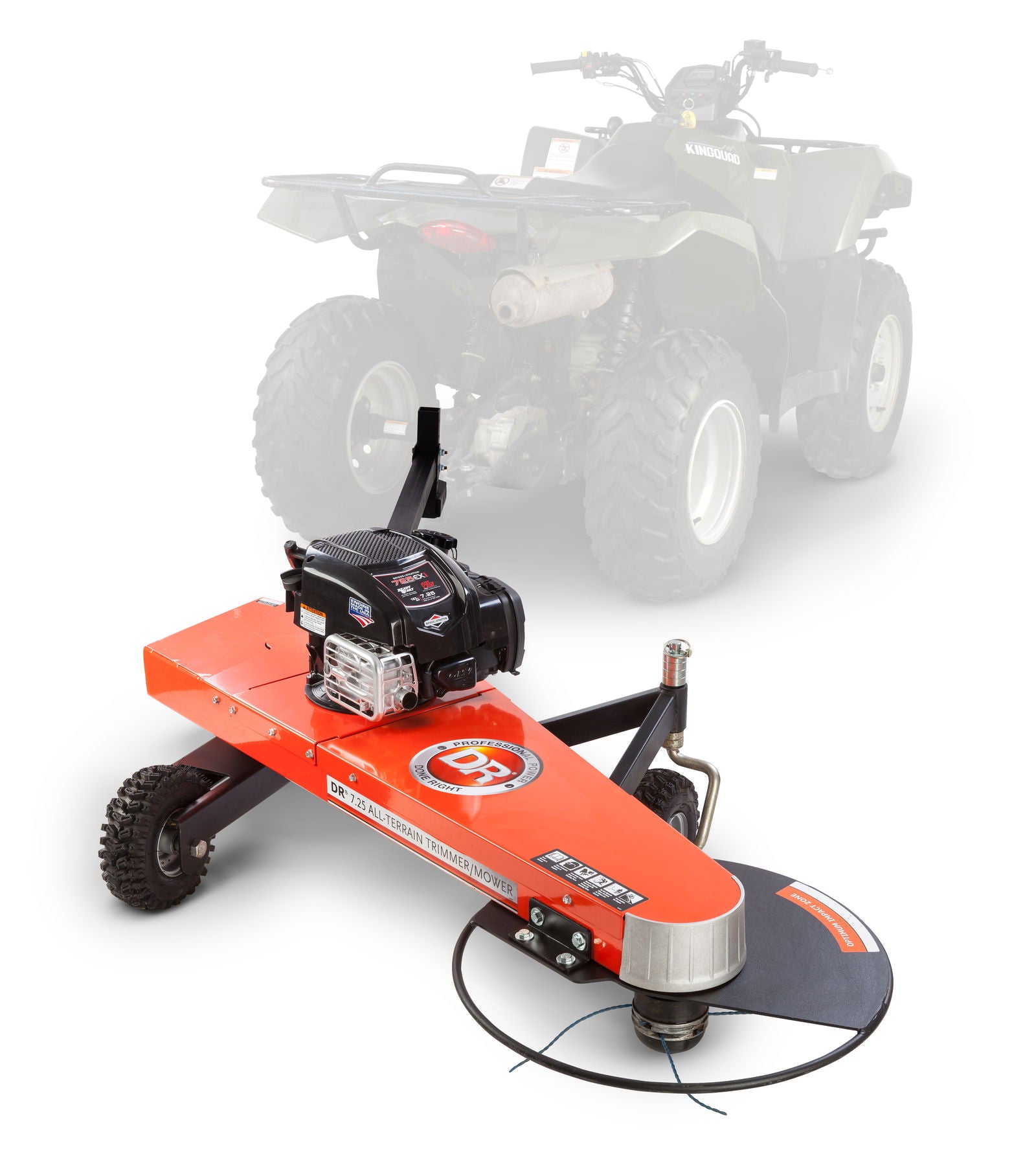 13072 Gresstrimmer Tow-behind påmontert