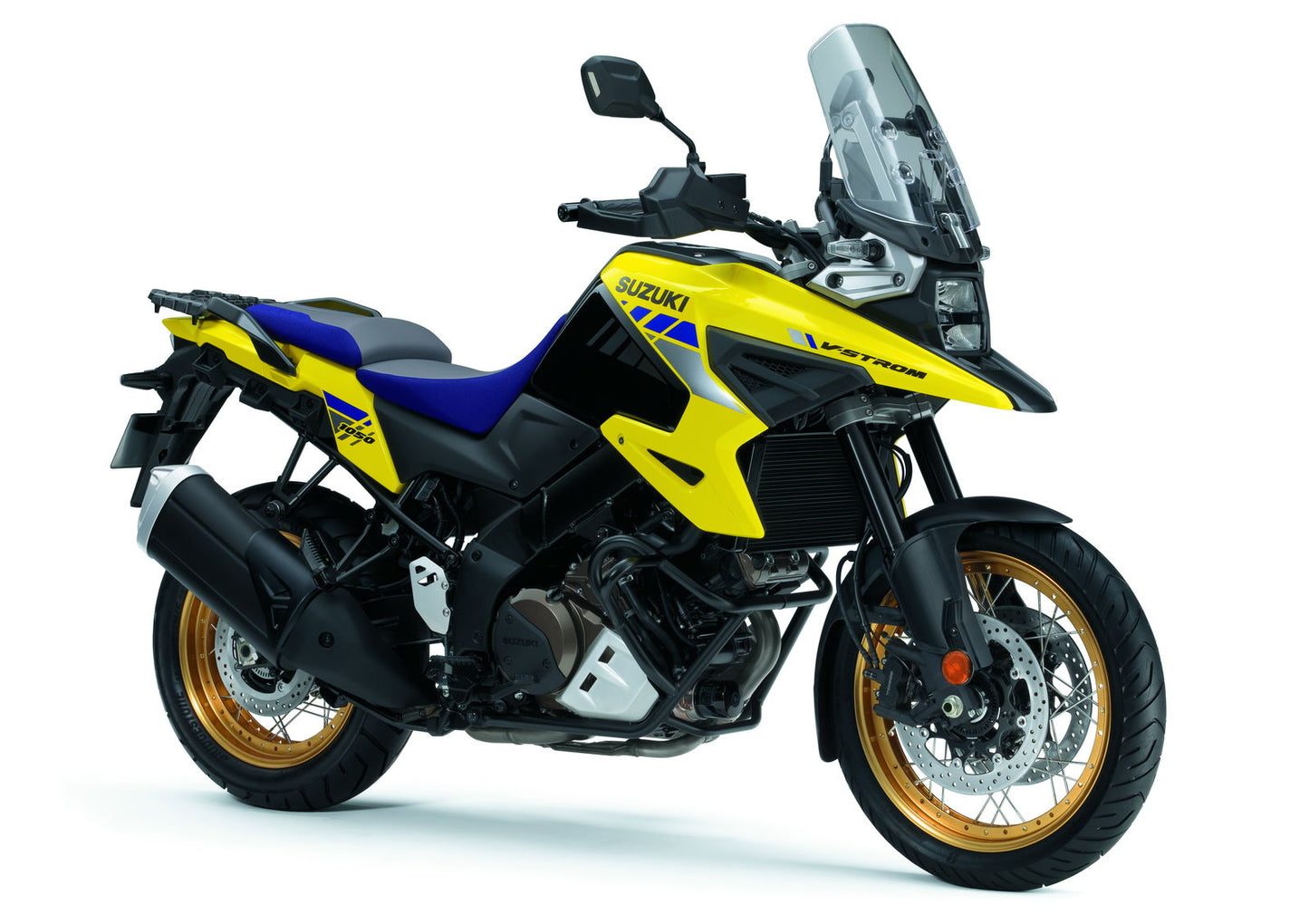 V-strom DL1050RCM2 fra Suzuki vist i gul/sort i studio