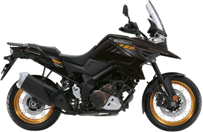 V-strom DL1050RCM2 fra Suzuki vist i sort/gull i studio