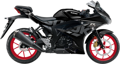 GSX-R125RLXM3 fra Suzuki sort studiobilde fra side