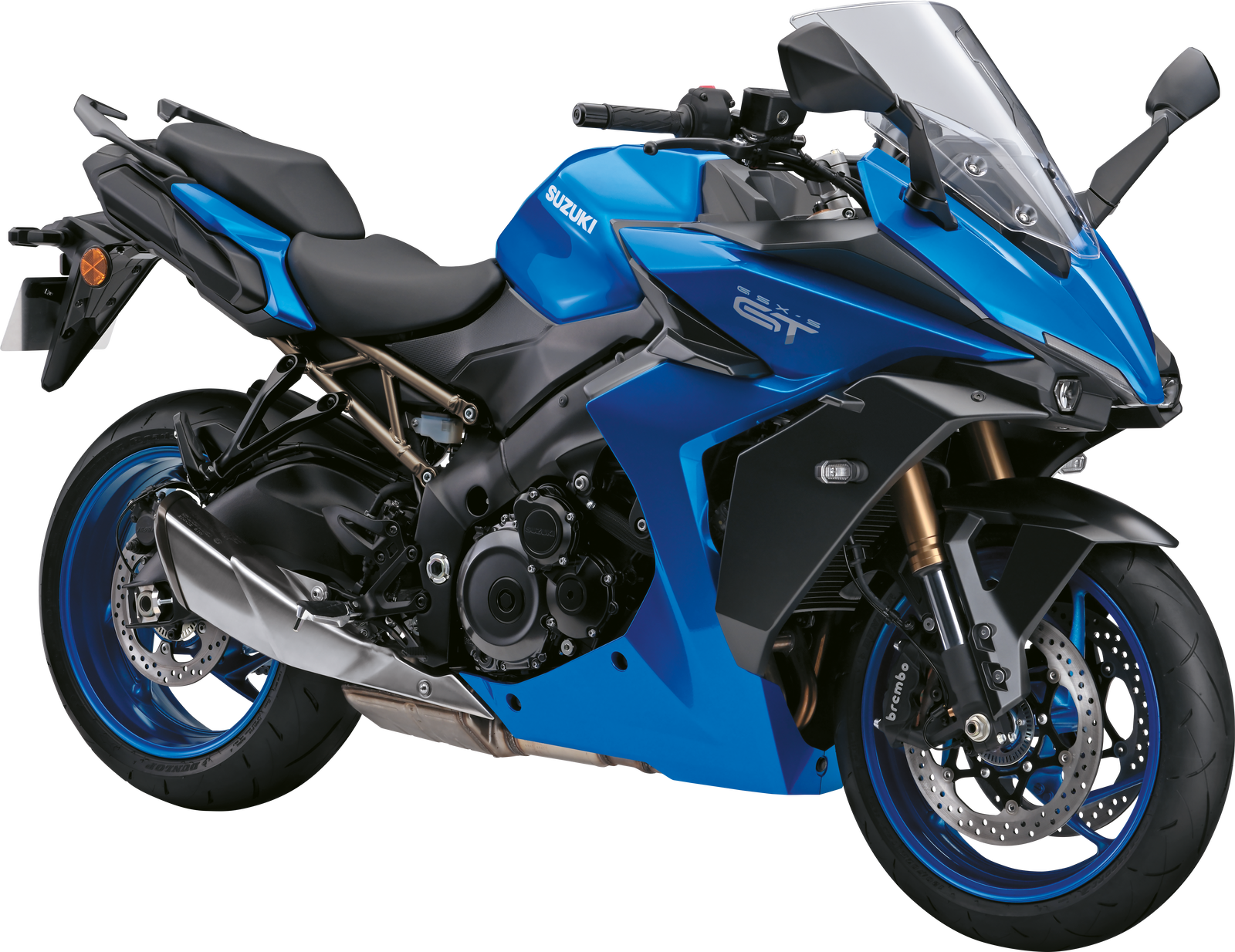 GSX-S1000GTM2 i farge YSF sett i diagonal vinkel