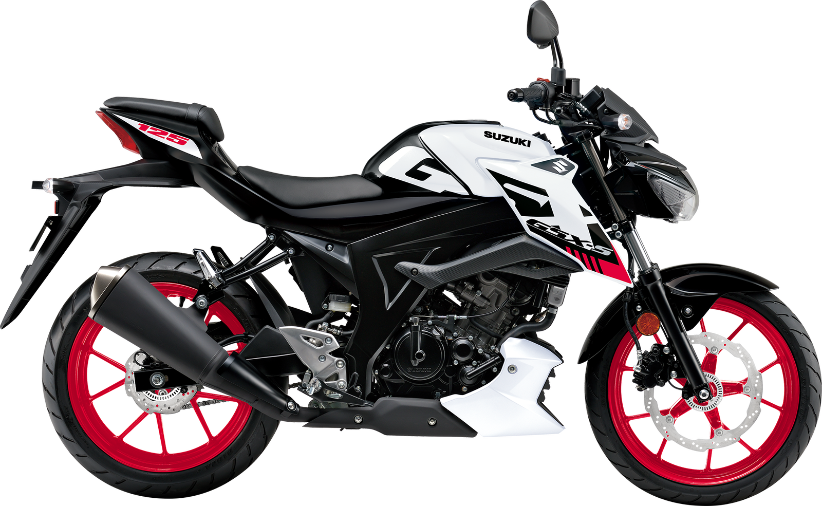 GSX-S125M3 hvit fra Suzuki hovedbilde i studio