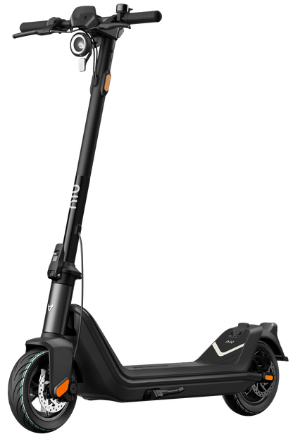 Kqi3 sparkesykkel fra Niu sort sett fra front i 45grader