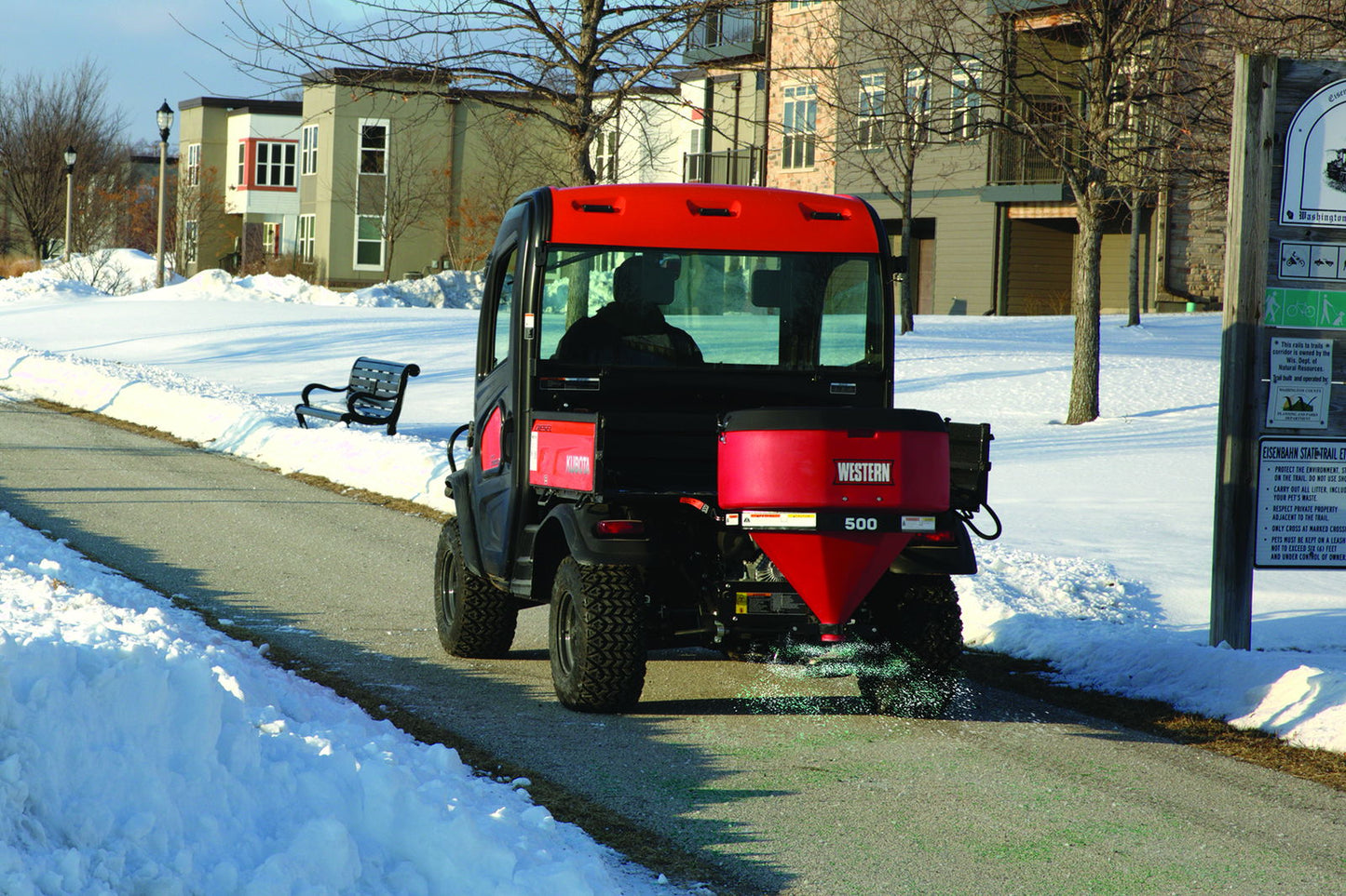 Low Pro 500W saltstrøer for isfrie fortau