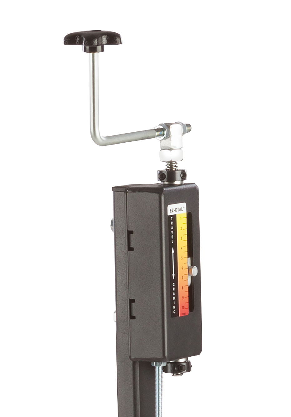 Nærbilde av sveiv til Veihøvel fra DR Power studiobilde