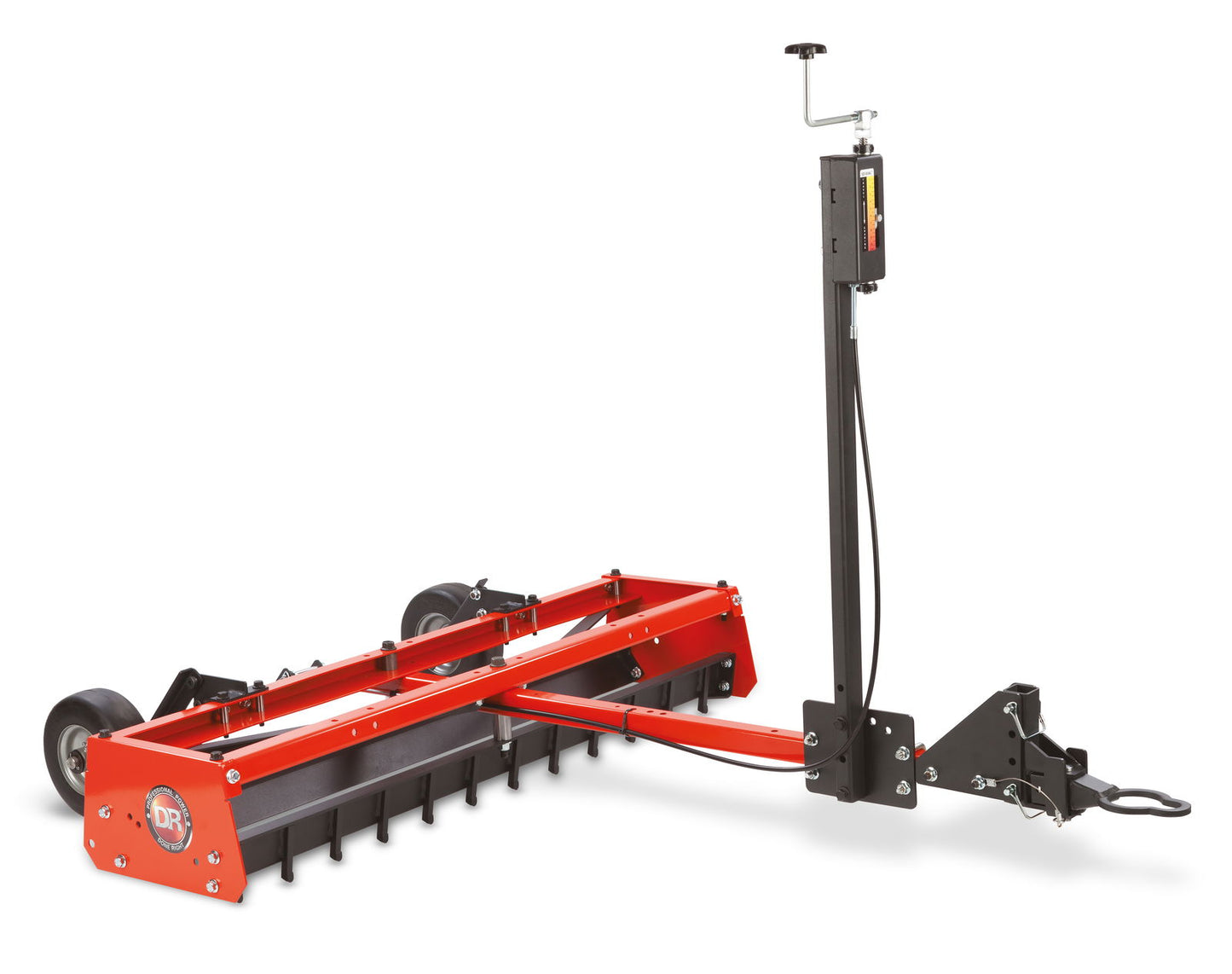 Veihøvel fra DR Power sett i vinkel i studio